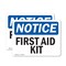 Signmission First Aid Kit, 5 in W x Rectangle, Vinyl Decal OS-2PACK-NS-D-35-L-12746 - alternate 1